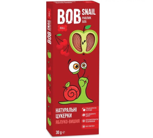 Цукерка, Bob Snail, Равлик Боб яблучно-вишня 30 г