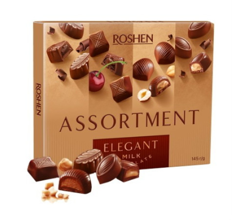 Цукерки, Roshen, Assortment Elegant 145г КОРОБКА