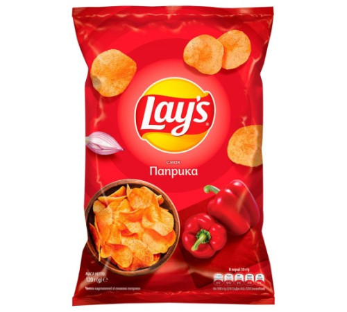 Чипси, Lay`s, 120г Паприка картопляні
