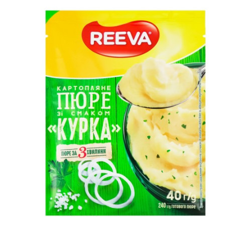 Пюре картопляне, Reeva Курка 40г м/у