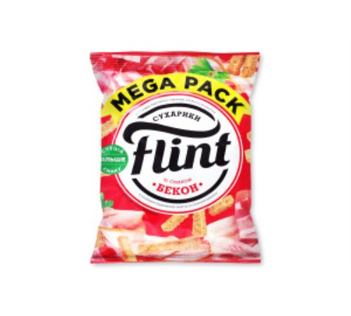 Сухарики, Flint, 100г зі смаком бекону