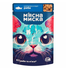 Корм для котів, М`ясна Миска, з рибою 100г
