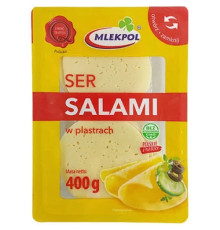 Сир твердий, Mlekpol, SALAMI 400г СЛАЙС