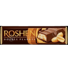 Батончик, Roshen, Double peanuts молочний шоколад з арахісом, 39г