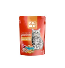 Корм для котів, Пан Кот, Курка в соусі 100 г