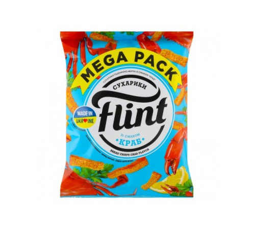 Сухарики, Flint, 100г Краб