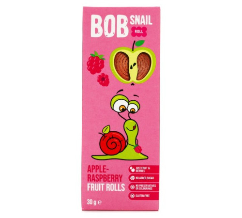 Цукерка, Bob Snail, Равлик Боб Яблучно-Малина 30 г
