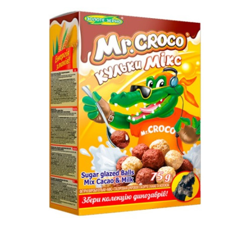Сніданки сухі, Mr.Croco, Кульки Какао-молочні 75г