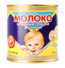 Молоко згущене, Первомайський МКК, незбиране з цукром 8.5% 370г ж/б