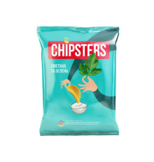 Чипси, Chipster`s, Сметана із зеленню 100г