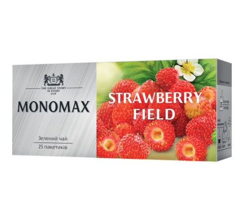 Чай, Мономах, 25пак Strawberry field зелений