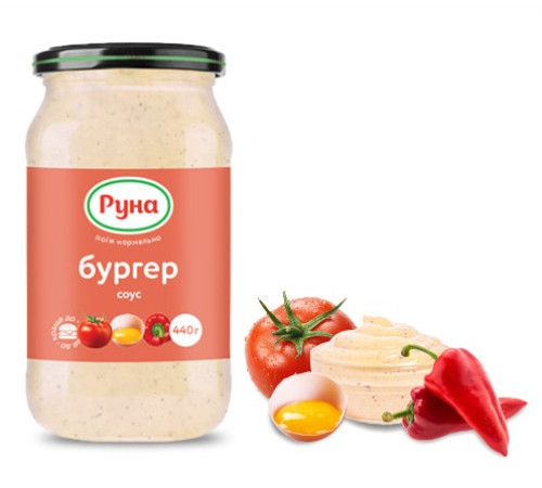 Майонезний соус, Руна, Бургер, с/б 440г