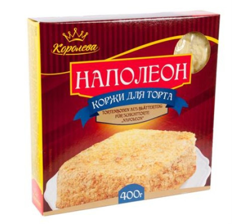 Коржі для торта, Королівський смак, Наполеон, 400 г