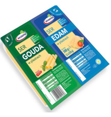 Сир твердий, Mlekpol, Гауда+Едем 500г СЛАЙС