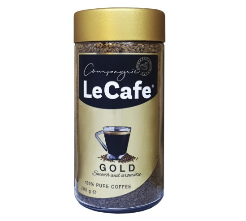 Кава, Le Cafe, 200г Gold розчинна скло