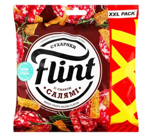 Сухарики, Flint, 140г Салямі