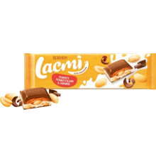 Шоколад, Roshen, Lacmi молочний з арахісом і карамеллю, 295г акція