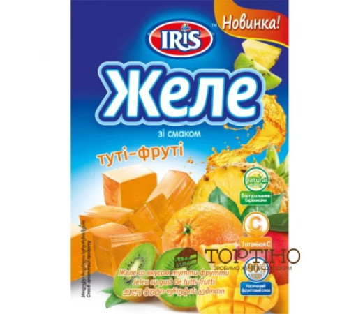 Желе, IRIS, зі смаком тропічних фруктів 90г