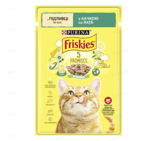 Корм для котів, Friskies, 85г качка