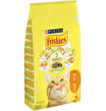 Корм для котів, Friskies, сухий курка з овочами (10кг уп.)