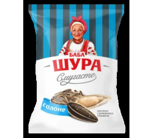 Насіння соняшника, Баба Шура, 100г смугасте сіль